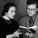 Maria Dronke and Douglas Lilburn, publicity photograph for "Cornet Rilke" (c. 1950)